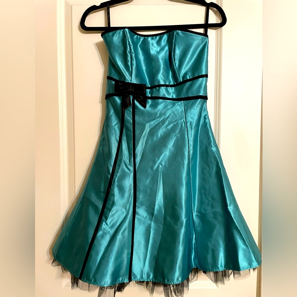 Vintage Gunne Sax Jessica Mcclintock turquoise blue  Dress Size 3